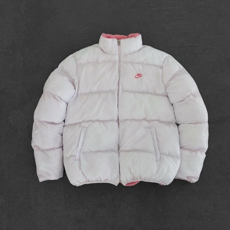 Nakışlı çift taraflı oversize kalıp kürklü mont