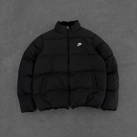 Nakışlı Çift Taraflı Oversize Kürklü Mont (Siyah / Beyaz)