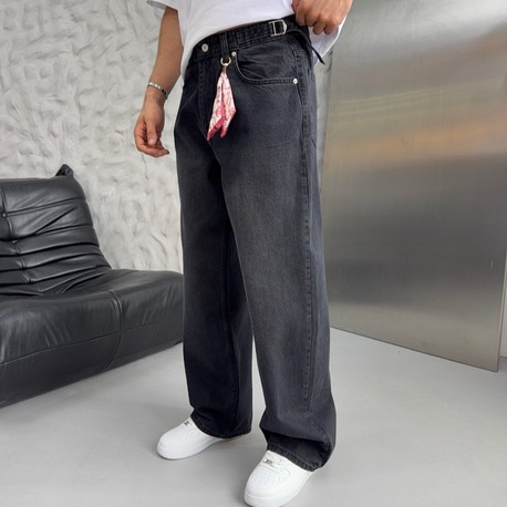 Fular detaylı baggy pantolon