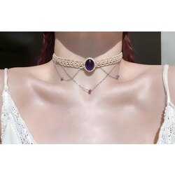 Makrome Ametist Choker