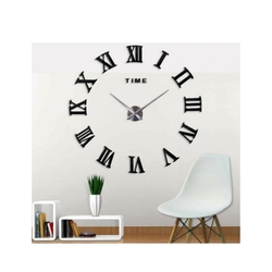 Time Siyah Ahşap Duvar Saati 