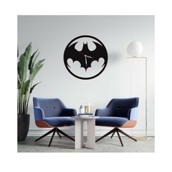 Batman Siyah Ahşap Duvar Saati 