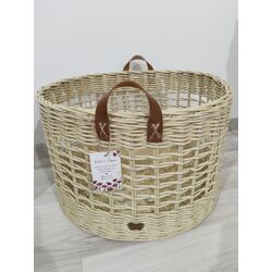 45x30 cm deri kulplu sepet