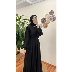 Frezya Elbise - Siyah