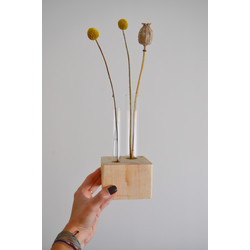 Double glass Bois Vase