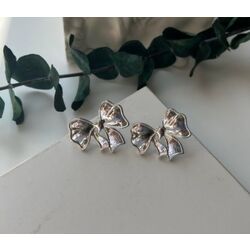 Altın Kaplama Fiyonk Model Silver Küpe 