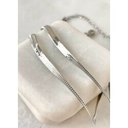 Çelik İtalyan Zincir Silver Kolye 45 cm