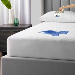 Tek Kişilik Fitted Su Sıvı Geçirmez Yatak Koruyucu Alez Pamuk Yüzey 