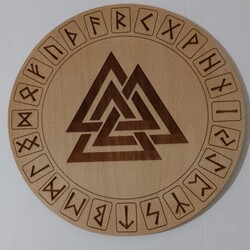 30 cm valknut rune tahtası