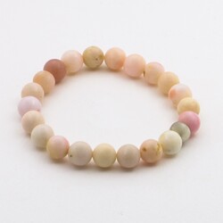 PEMBE OPAL TAŞI BİLEKLİK 8 MM