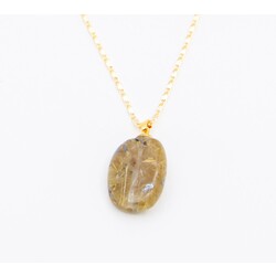 GOLD BERİL KOLYE