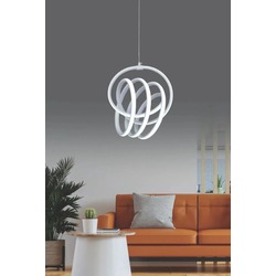 Modern İmza Model Beyaz Kasa Beyaz Işık Led Avize
