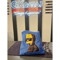 SİMPSON MAVİ 4LÜ SERVİS KILIFI