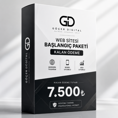 Web Sitesi Başlangıç Paketi - Kalan Ödeme