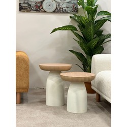 ÇİFT RENK 2’li MANTAR SEHPA  (45 CM VE 50 CM )
