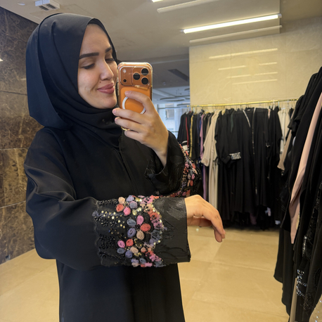 Çiçek abaya şal takım 