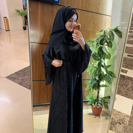 Dubai abaya sal tül detay