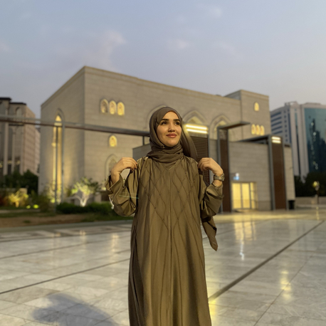 Zümrüt abaya Vizon 