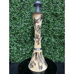 Wood Özel Tasarım Paslanmaz Çelik Işıklı Nargile
