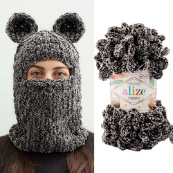  Alize Puffy El Örgü İpi - 799 PANDA - (5 Adet) 