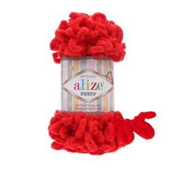  Alize Puffy El Örgü İpi - 56 KIRMIZI- (5 Adet) 