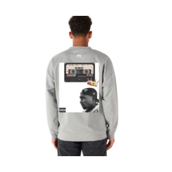 2 PAC  OVERSİZE GRİ SWEATSHİRT 