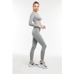 Spor Tayt Crop takım Seamless