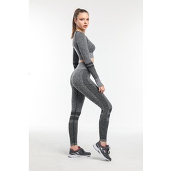 Spor Tayt Crop takım Seamless