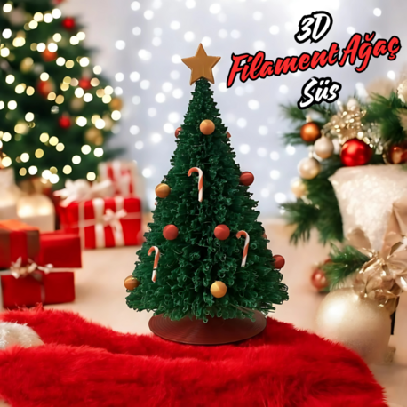 Filamentten 3D Yılbaşı Ağacı