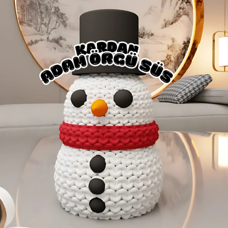 Kardan Adam Örgü Süs