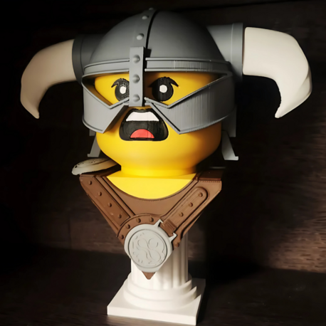 BRICK DRAGONBORN SKYRIM BÜST 3D 15 CM