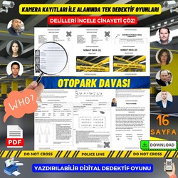 Anında Teslim (İndirilebilir) | Dijital Dedektif Oyunu Otopark Davası PDF Versiyon
