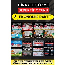 8'li Paket Cinayet Çözme - Ekonomik Paket İndirilebilir Pdf Dedektif Oyunu