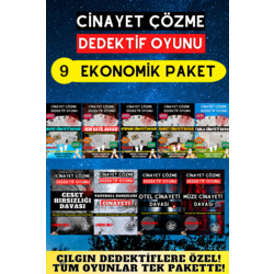 9'lu Paket Cinayet Çözme - Ekonomik Paket İndirilebilir Pdf Dedektif Oyunu