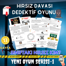 Anında İndirilebilir | Sınıftaki Hırsız Kim?-Hırsız Bulma Dedektif Oyunu PDF Versiyon