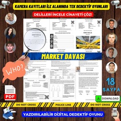 Anında Teslim (İndirilebilir) | Dijital Dedektif Oyunu Market Davası PDF Versiyon