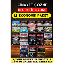 13'lü Paket Cinayet Çözme - Ekonomik Paket İndirilebilir Pdf Dedektif Oyunu