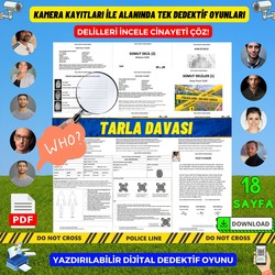 Anında Teslim (İndirilebilir)|Dijital Dedektif Oyunu Tarla Davası PDF Versiyon