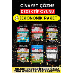 6'lı Paket Cinayet Çözme - Ekonomik Paket İndirilebilir Pdf Dedektif Oyunu
