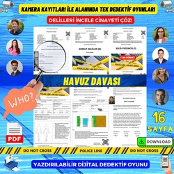 Anında Teslim (İndirilebilir) | Dijital Dedektif Oyunu Havuz Davası PDF Versiyon