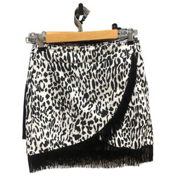 Püsküllü Leopar Desen Etek 