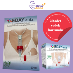 EDAY EMZİRME DESTEK SİSTEMİ (EDAY EDS) 60ml & 20 adet YEDEK HORTUMLU