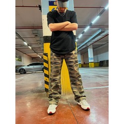 Dudak Baskılı Unisex Baggy Jean