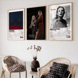 Taylor Swift 6 Phoebe Bridgers 3lü Poster Paketi | Özel Album Poster | Müze Kağıdı | Minimalist Post