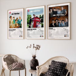 One Direction 3lü Poster Paketi | Özel Album Poster | Müze Kağıdı | Minimalist Post