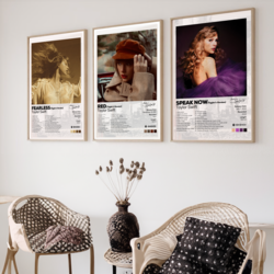 Taylor Swift, Taylor's Version 3lü Poster Paketi | Özel Album Poster | Müze Kağıdı | Minimalist Post