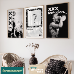 XXXTENTACION 3lü Poster Paketi | Özel Sanatçı Poster | Müze Kağıdı | Minimalist Poster