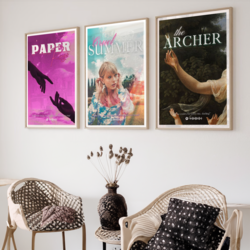 Taylor Swift 3lü Poster Paketi | Lover Şarkı Poster | Özel Sanatçı Poster | Müze Kağıdı | Minimalist