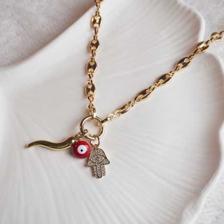 Lucky Charm Çelik Kolye