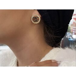 Chanel yuvarlak küpe ✨